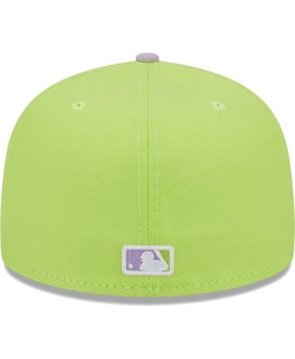 Men's Neon Green, Lavender Los Angeles Dodgers Spring Color Two-Tone 59FIFTY Fitted Hat