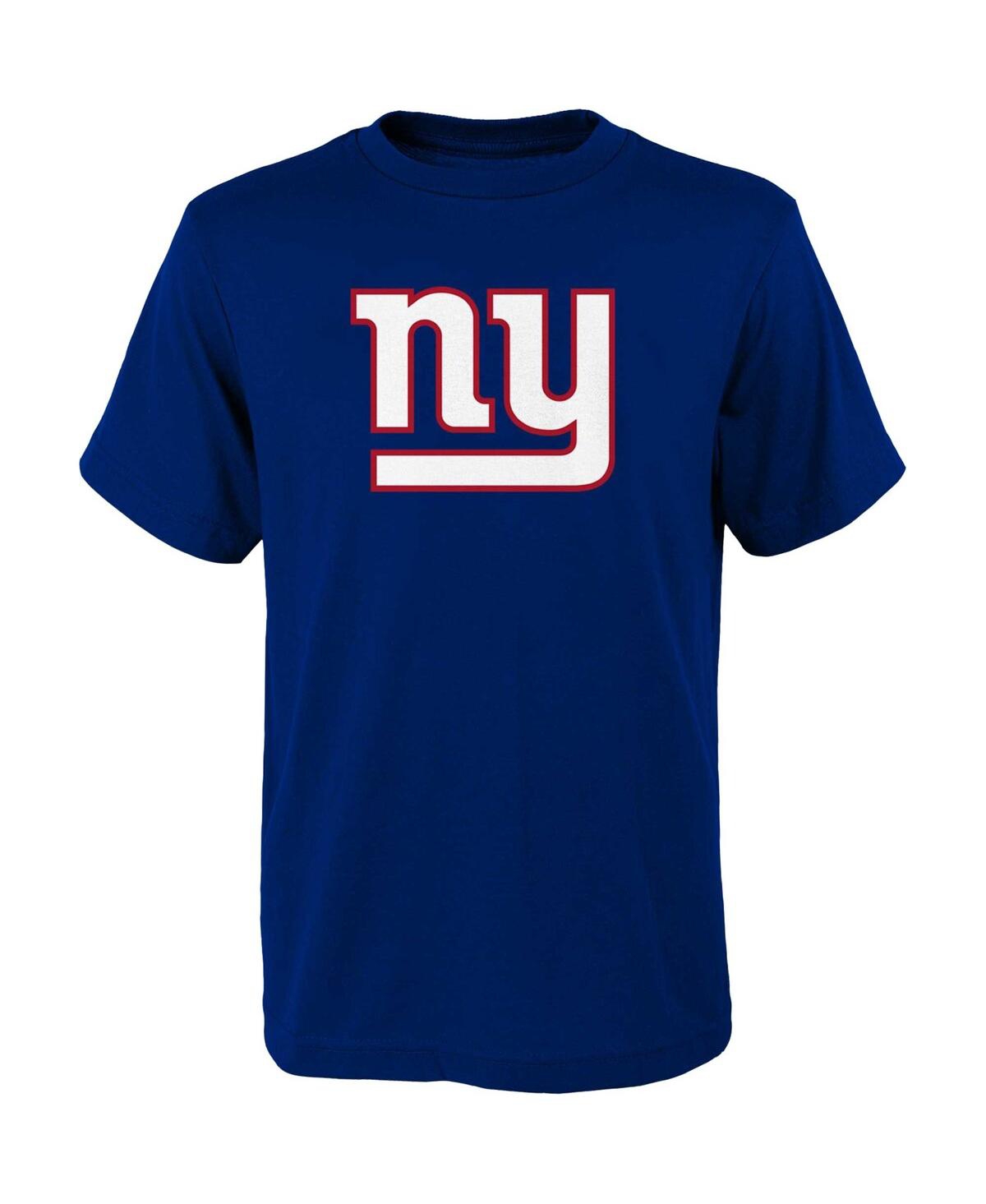 Outerstuff Kids' Big Boys Royal New York Giants Primary Logo T-shirt