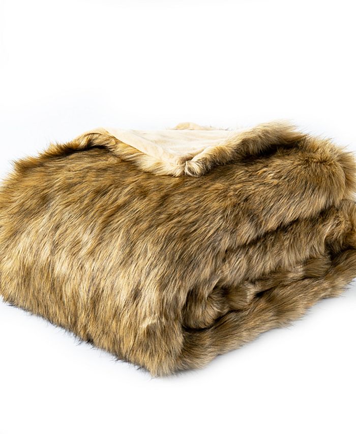 Battilo Luxury Tipped Faux Fur Throw, 50" x 60" Macy's