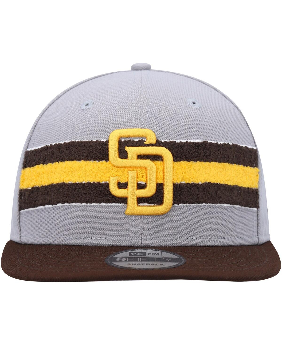 New Era Men's  Gray, Brown San Diego Padres Band 9fifty Snapback Hat In Gray,brown