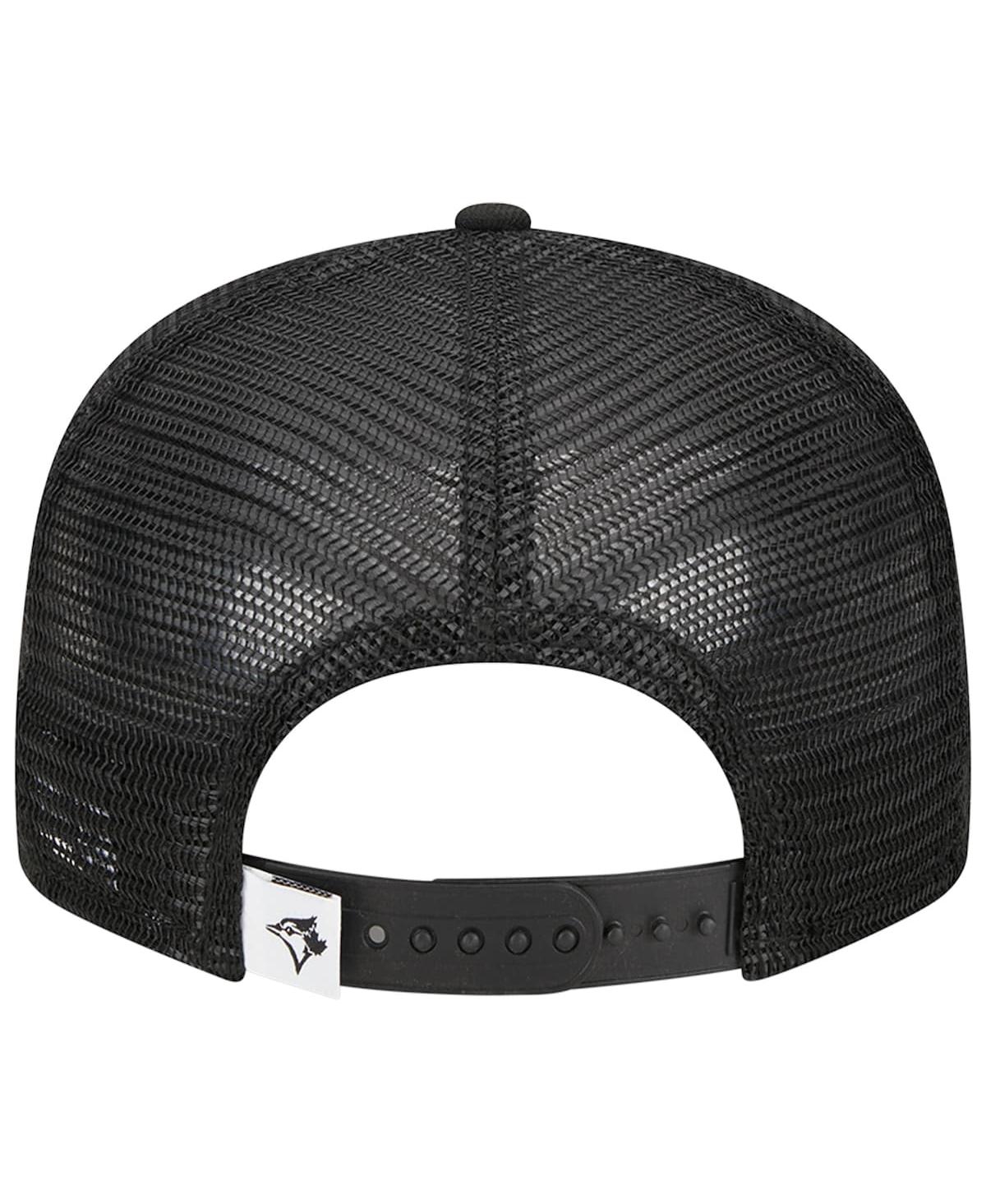Men's New EraToronto Blue Jays Trucker 9FIFTY Snapback Hat - Black