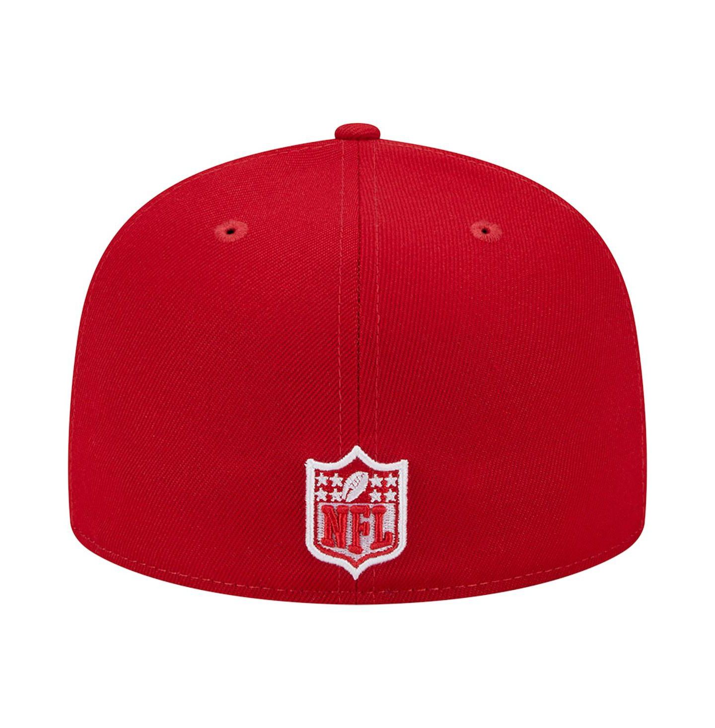 Мужская кепка New Era Scarlet Buffalo Bills 1998 Hawaii Pro Bowl Main Patch 59FIFTY Fitted Hat — фото 5