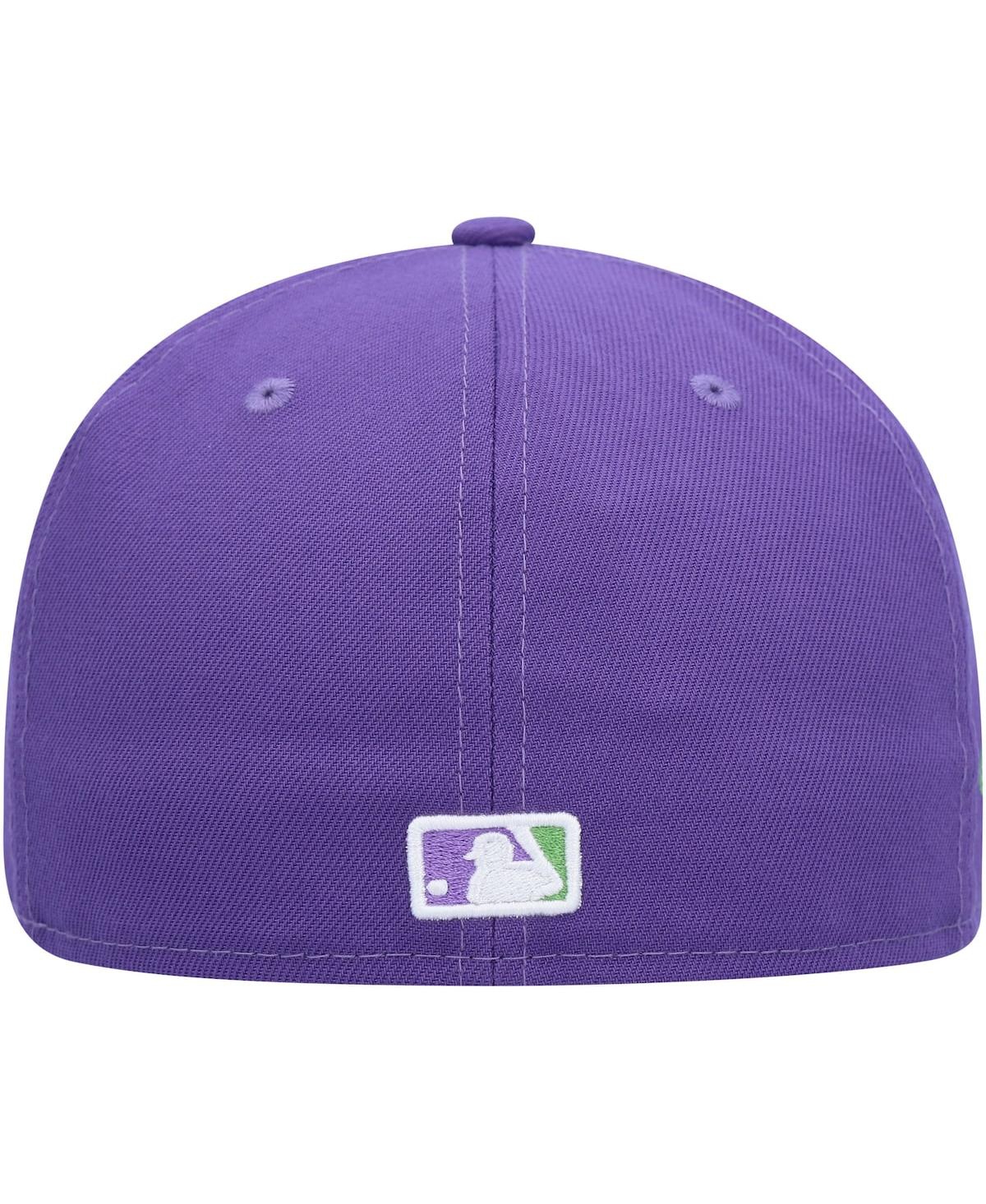 Men's New EraSan Francisco Giants Lime Side Patch 59FIFTY Fitted Hat - Purple