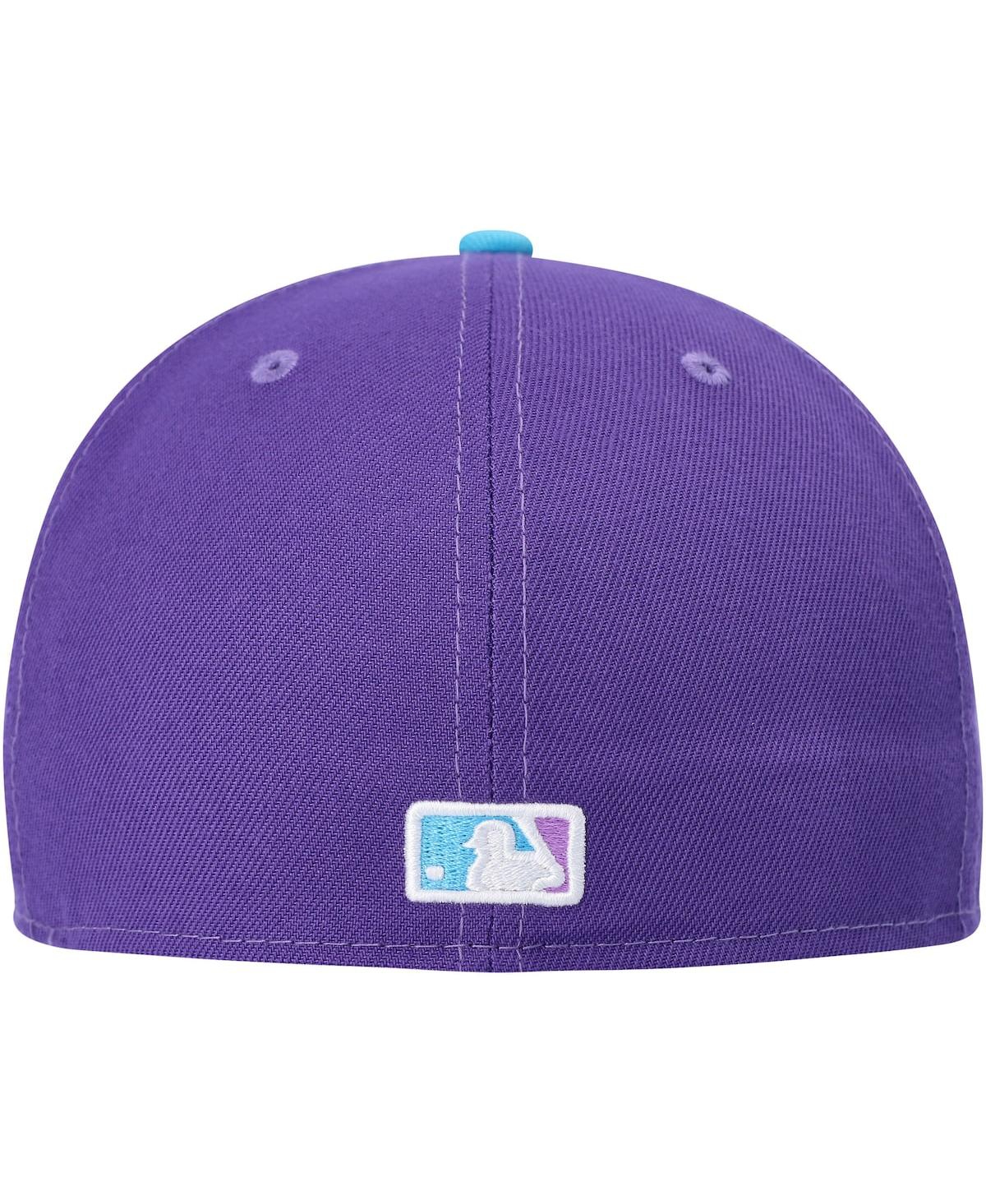 Shop New Era Men's  Purple Washington Nationals Vice 59fifty Fitted Hat