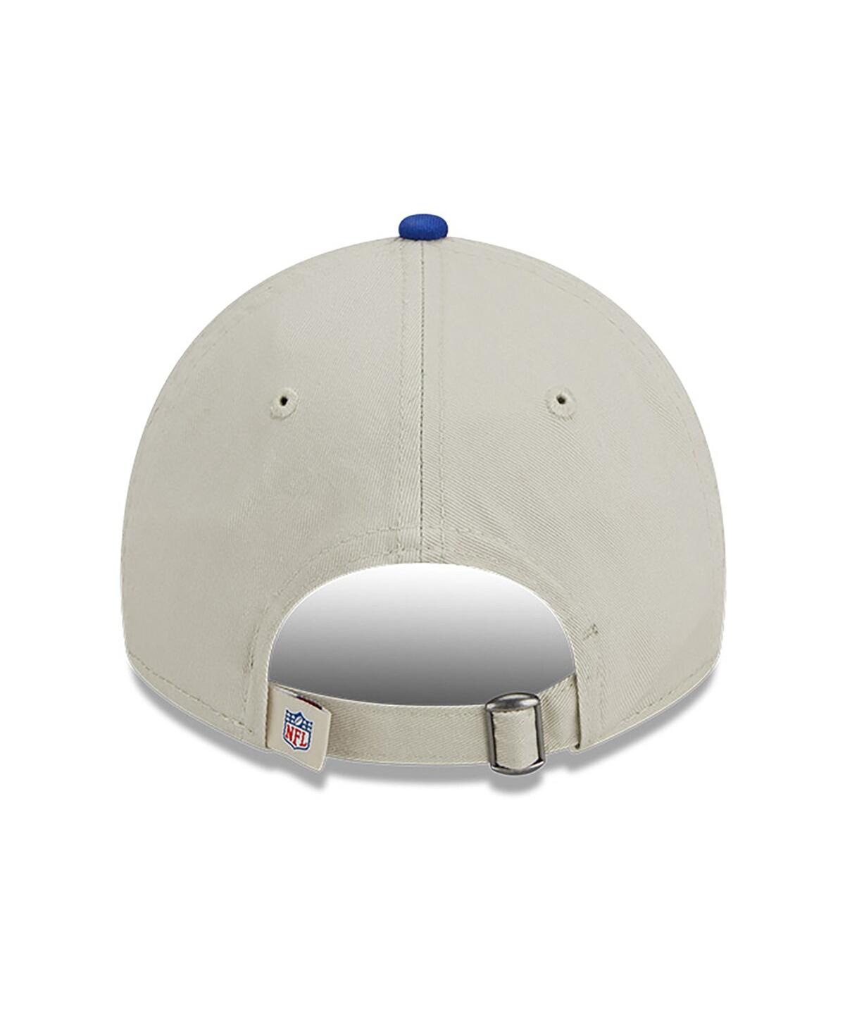 NEW ERA MEN'S NEW ERA CREAM, ROYAL BUFFALO BILLS 2023 SIDELINE HISTORIC 9TWENTY ADJUSTABLE HAT 