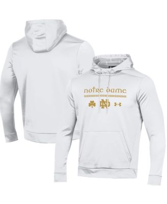 Men's White Notre Dame Fighting Irish 2023 Aer Lingus College Football Classic Wordmark Fleece Pullover Hoodie