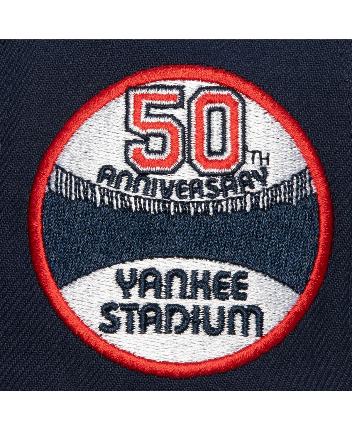 Mitchell & Ness Men's  Cream, Gray New York Yankees Yankee Stadium 50th Anniversary Homefield Fitted In Cream,gray