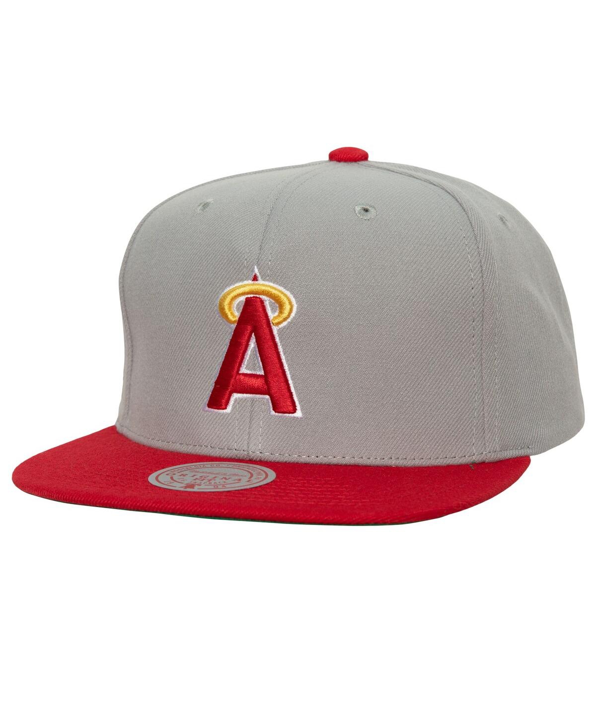 Mitchell & Ness Men's  Gray California Angels 1989-1992 Cooperstown Collection Away Snapback Hat In Gray