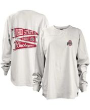Women's Gameday Couture Gray Oklahoma Sooners Playing Around Faded Wash  Oversized Long Sleeve T-Shirt