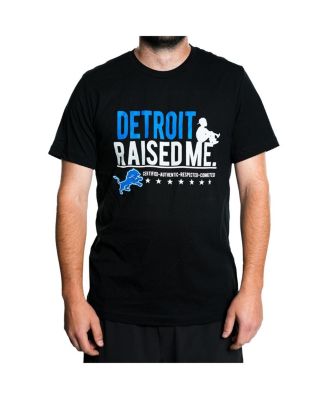 Three Thirteen Men's Black Detroit Lions Raised Me T-shirt - Macy's