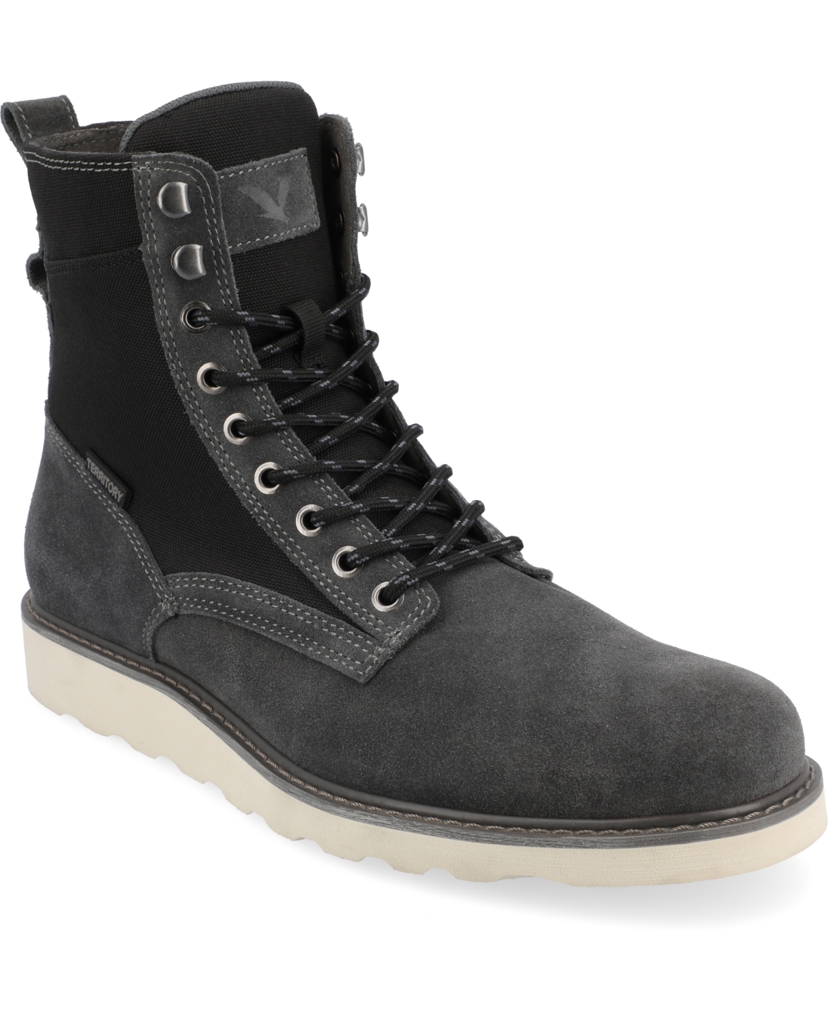 Territory Men's Elevate Tru Comfort Foam Plain Toe Lace-up Ankle Boots In Gray