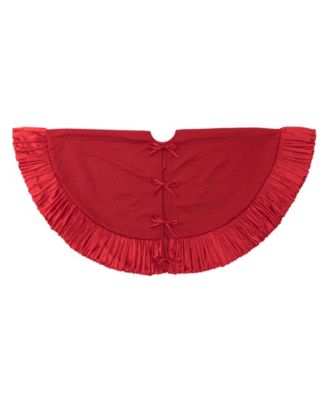 72”D Oversized Deluxe Velvet Ruffled Christmas Tree Skirt