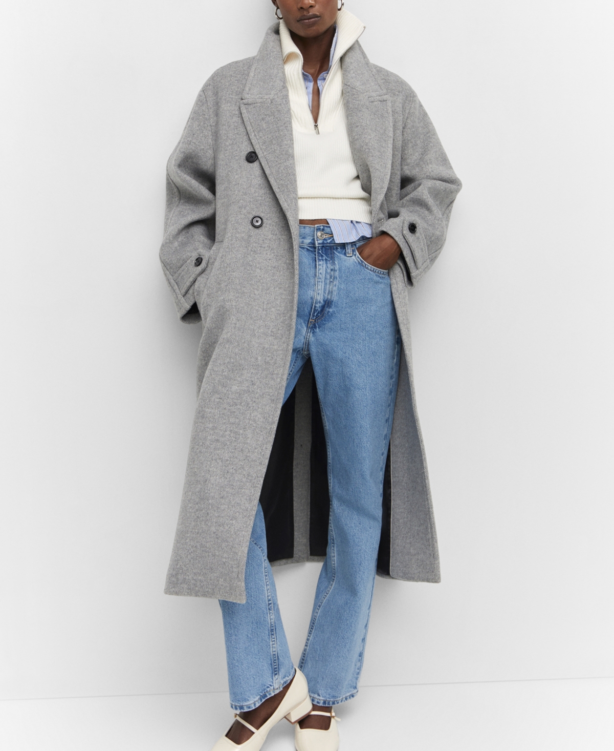 Mango Women's Oversized Wool Coat