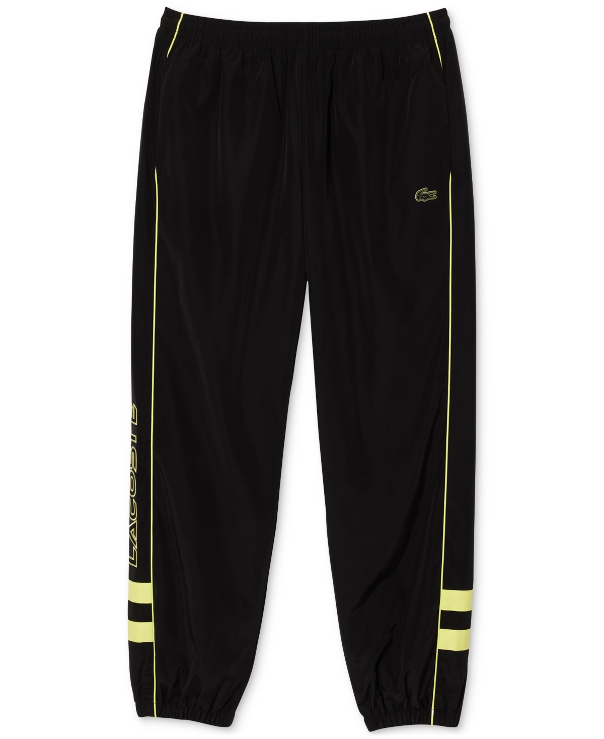 Shop Lacoste Men's Relaxed-fit Colorblocked Sweatpants In Noir,limeira