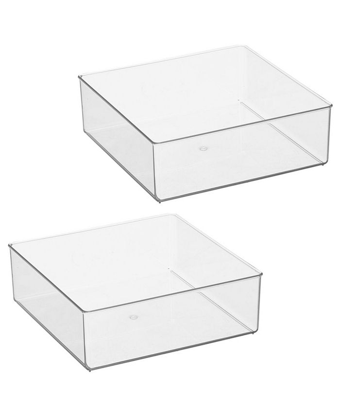 mDesign Wide Plastic Drawer Organizer Container Bin for Closets 2