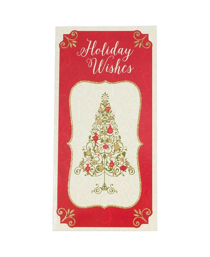 JAM Paper Christmas Money Cards Matching Envelopes Set Holiday Wishes
