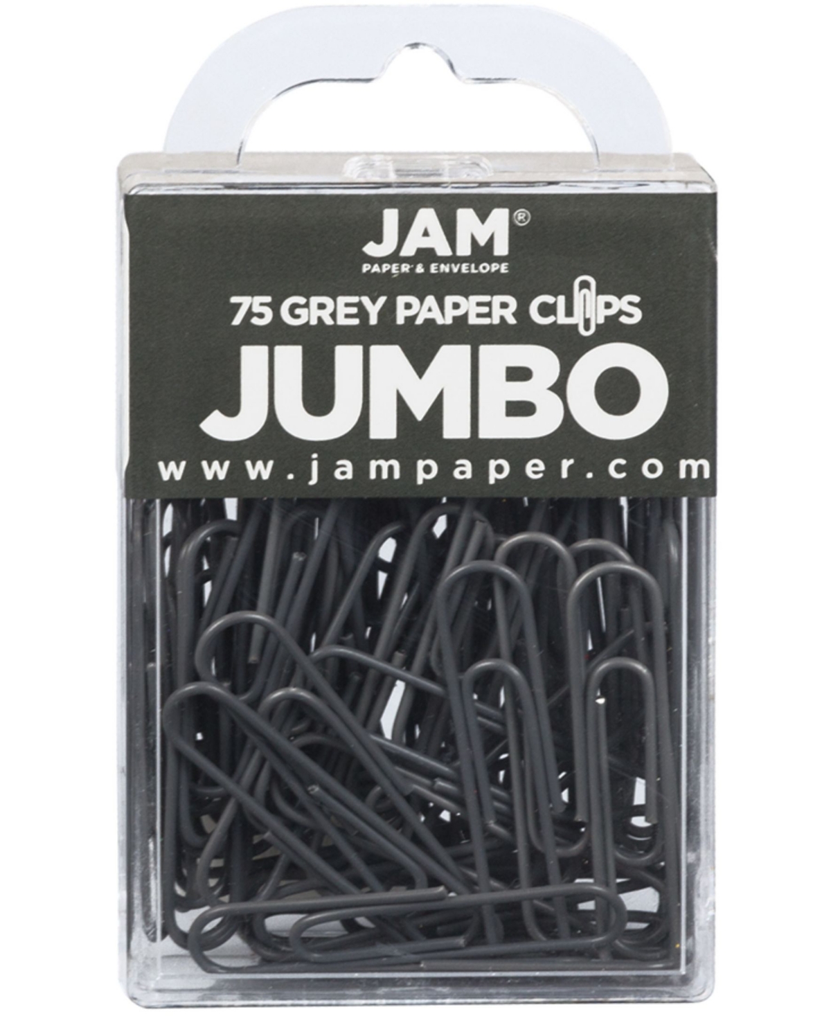 Jam Paper Colorful Jumbo Paper Clips In Gray
