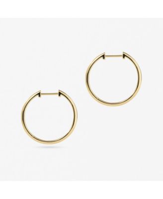 14K Gold Medium Slim Endless Hoop Earrings - Lo Medium - Gold - Ana Luisa Jewelry