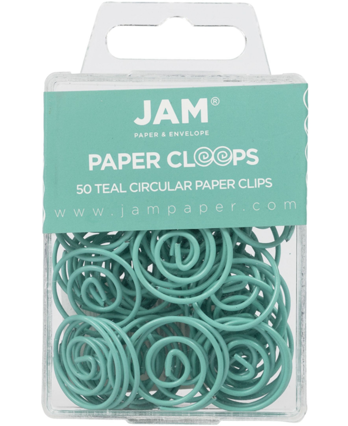 Jam Paper Circular Paper Clips In Teal
