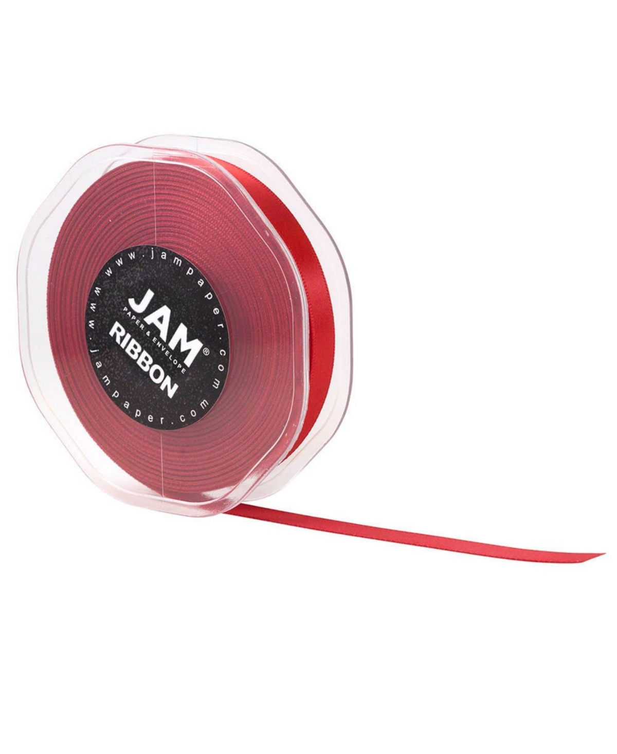 Shop Jam Paper Double Faced Satin Ribbon In Red