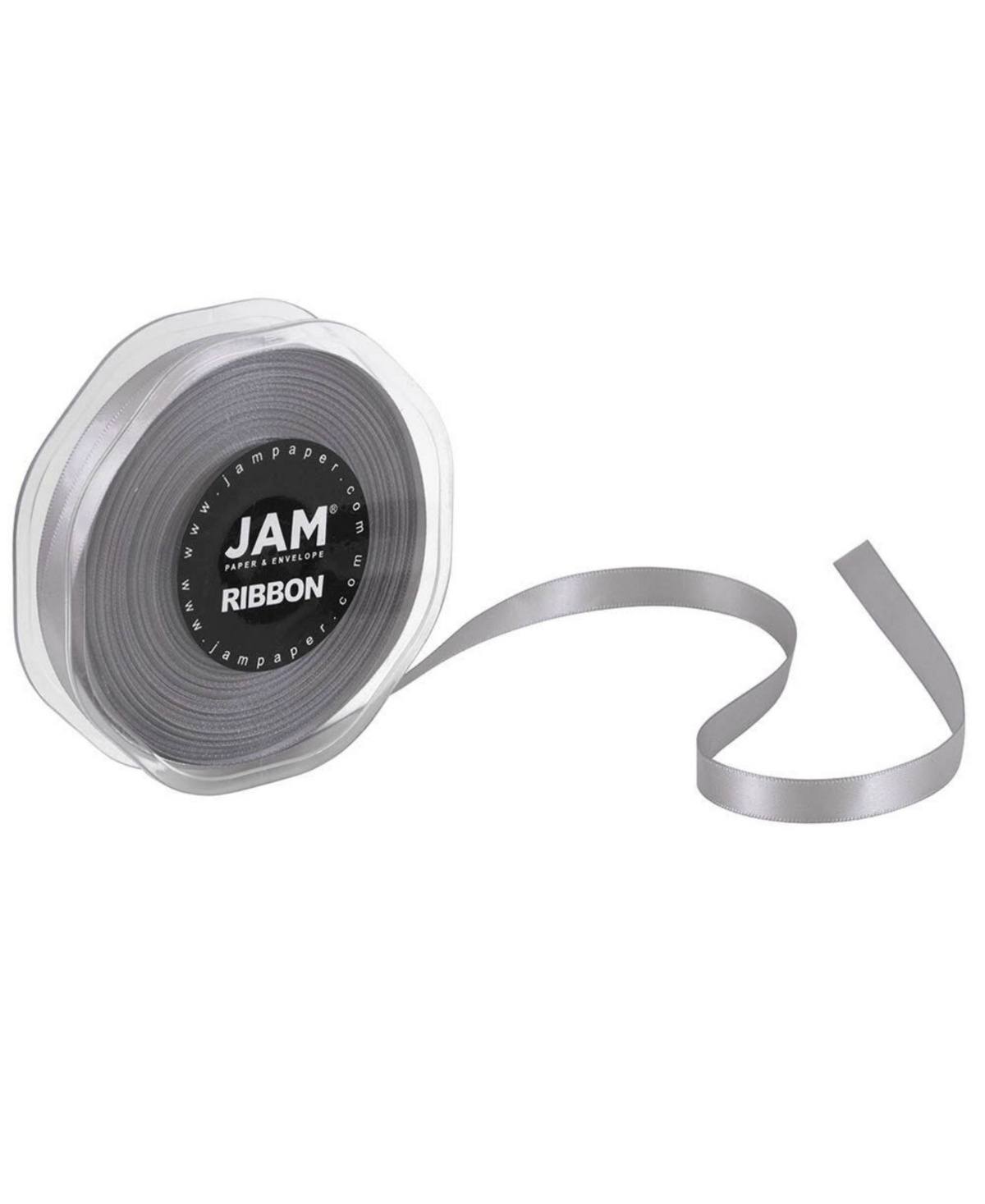 Shop Jam Paper Double Faced Satin Ribbon In Silver
