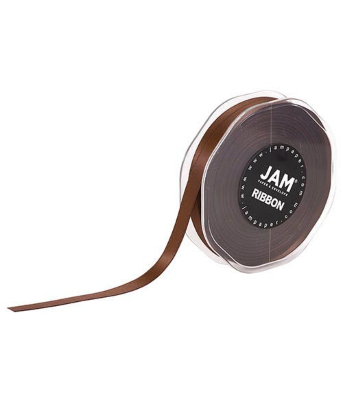 Jam Paper Double Faced Satin Ribbon In Chocolate Brown