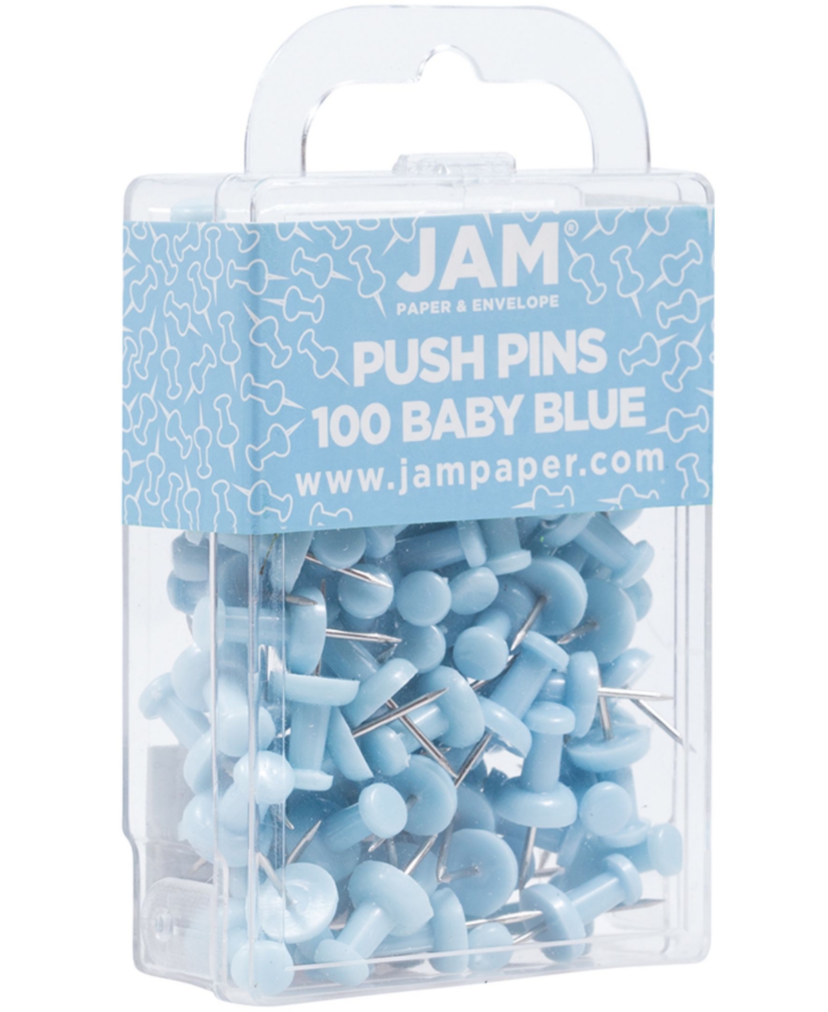 Shop Jam Paper Colorful Push Pins In Baby Blue