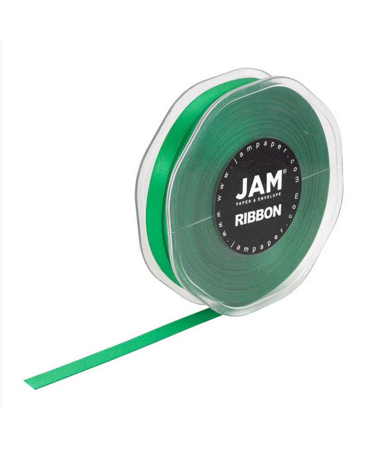 Shop Jam Paper Double Faced Satin Ribbon In Emerald Green