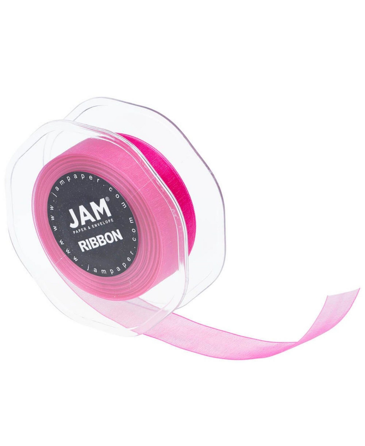 Shop Jam Paper Sheer Ribbon In Hot Pink