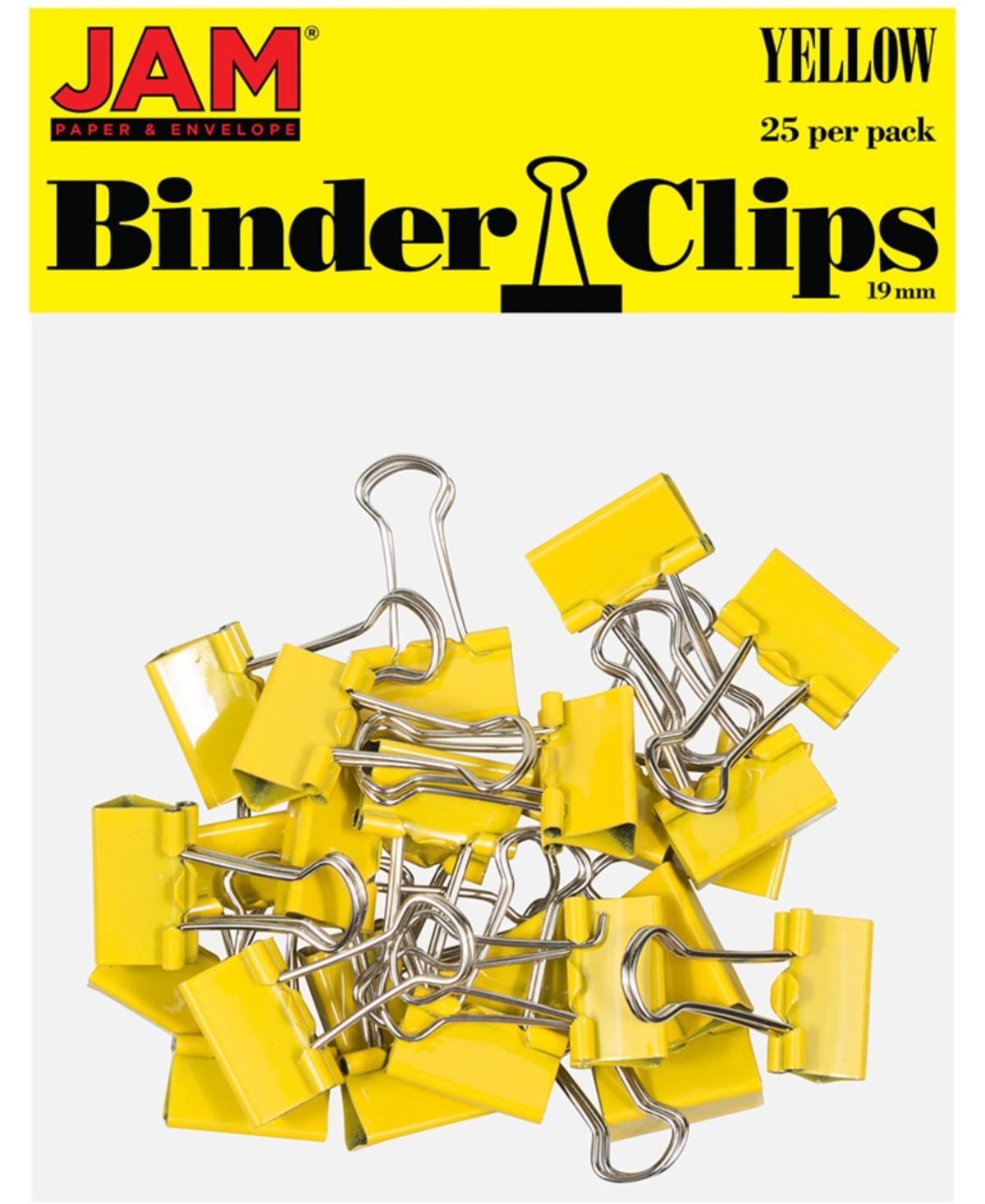Jam Paper Colorful Binder Clips In Yellow