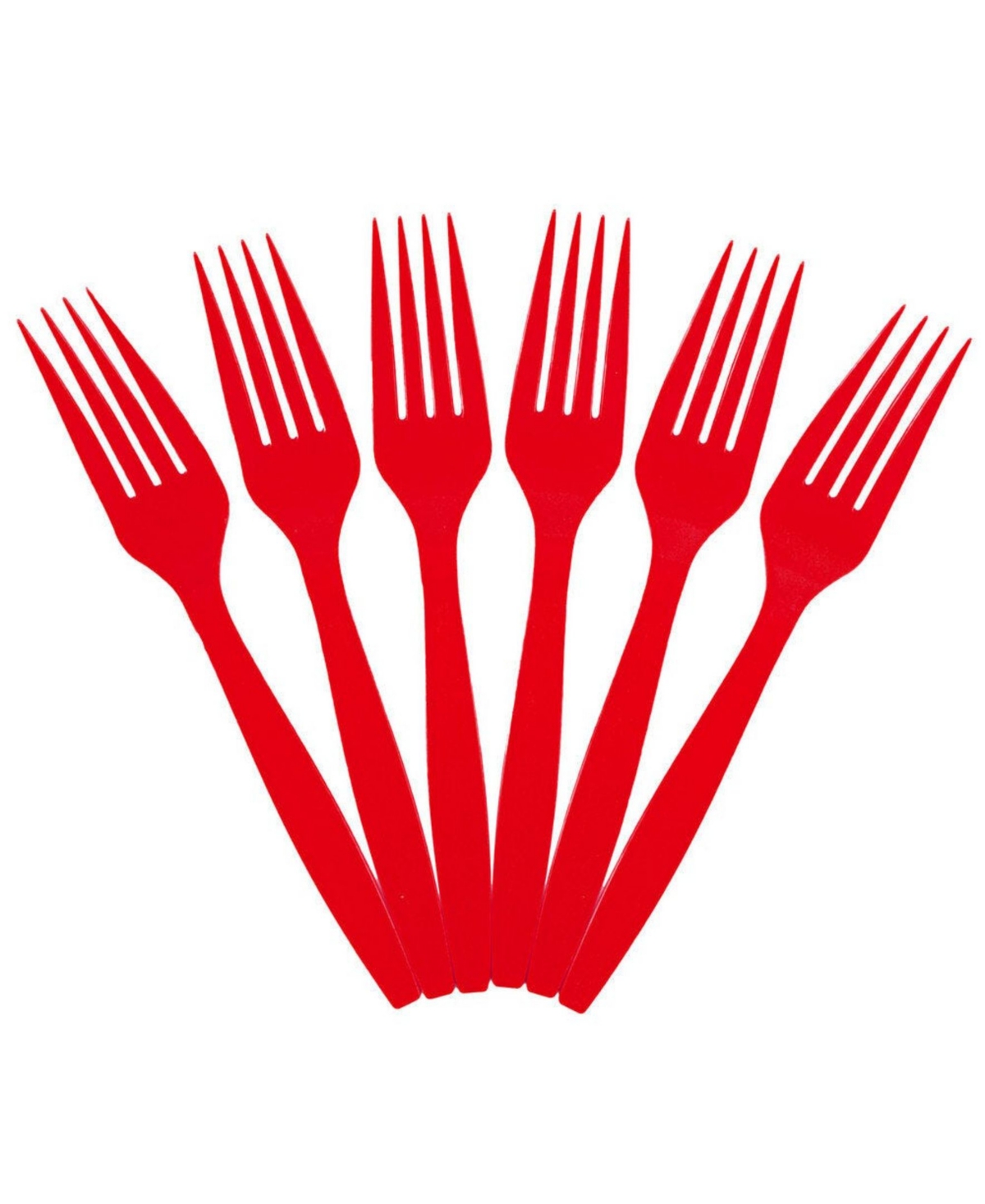 Jam Paper Big Party Pack Of Premium Plastic Forks In Red