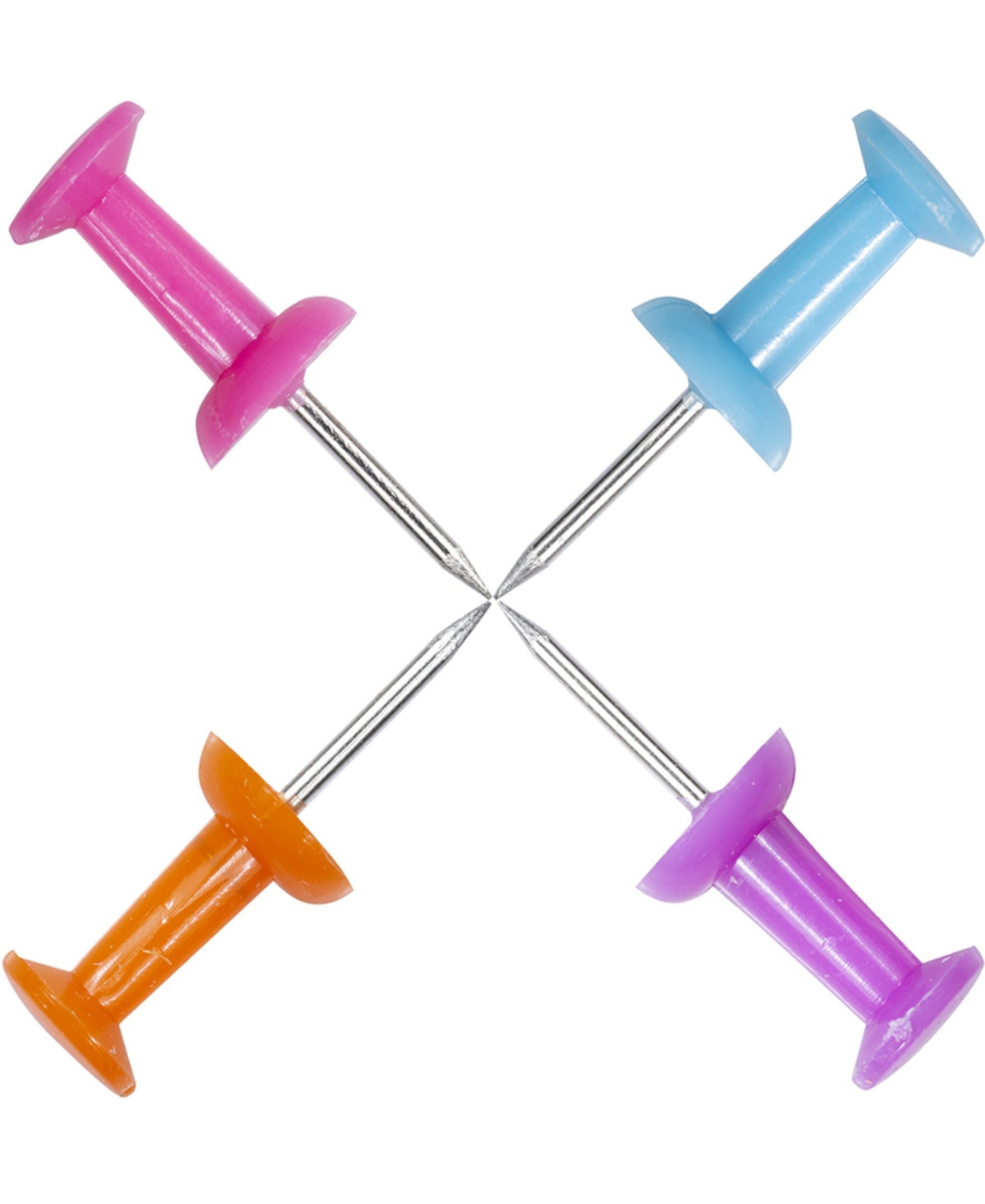 Jam Paper Colorful Push Pins -Color Pushpin Jar - 150 Per Pack - Assorted