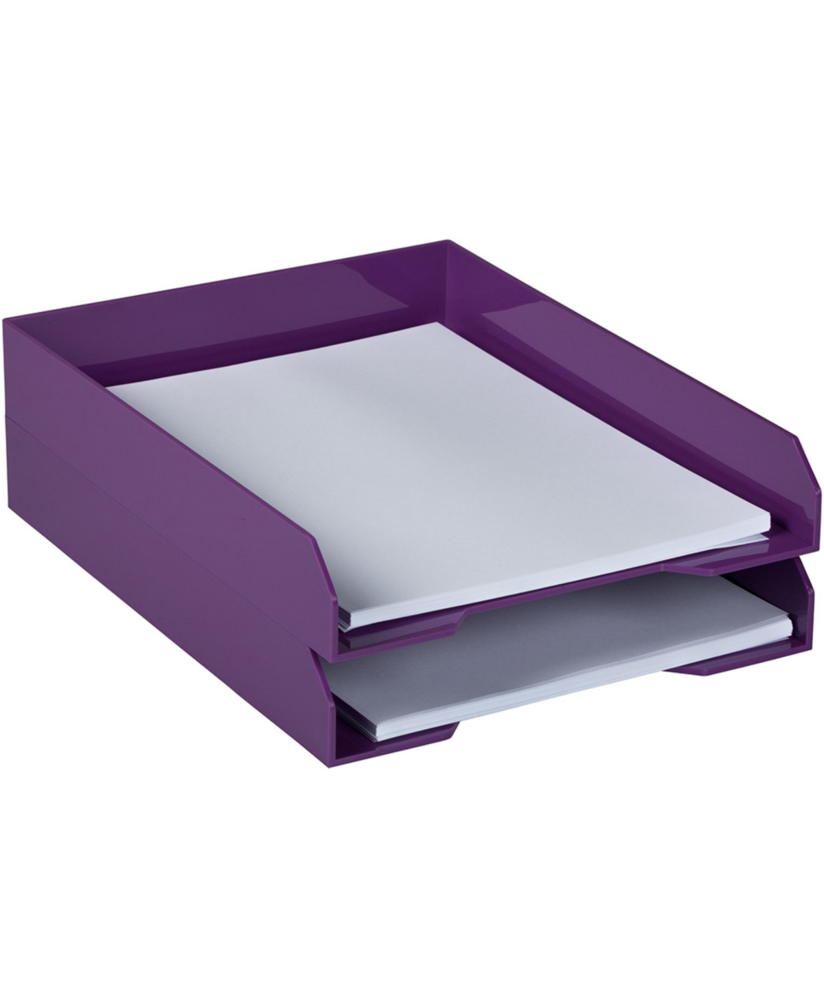 Shop Jam Paper Stackable Paper Trays In Purple