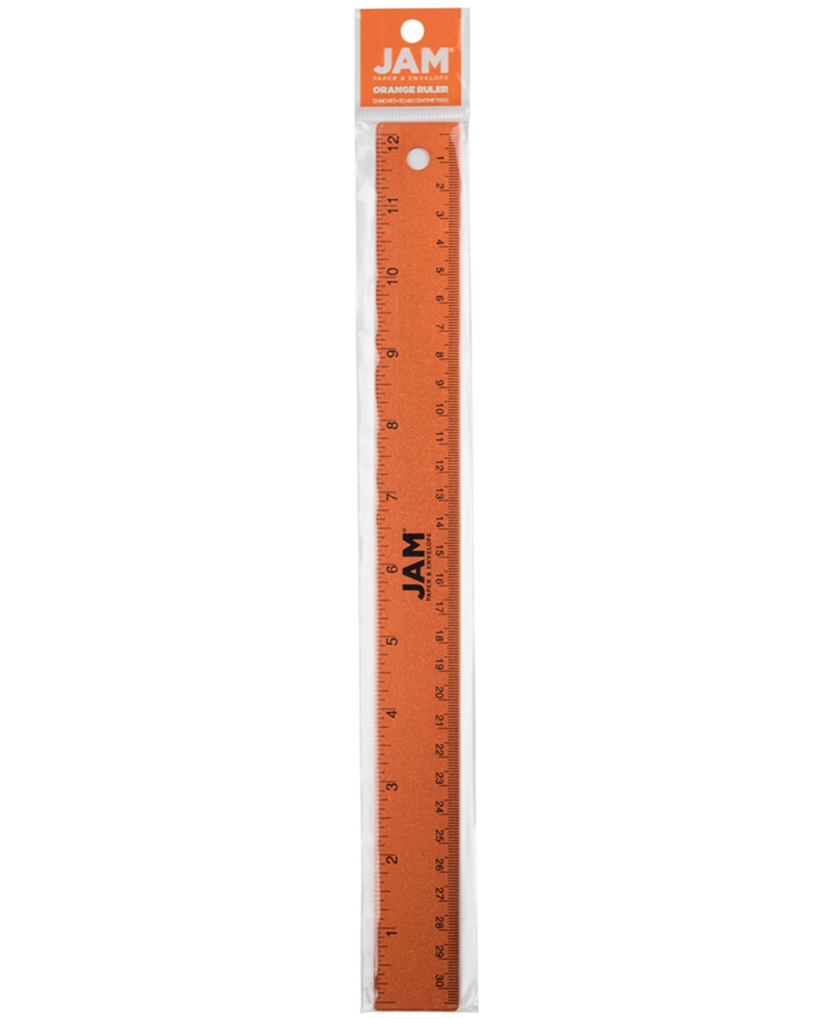 Shop Jam Paper Strong Aluminum Ruler In Orange Metallic