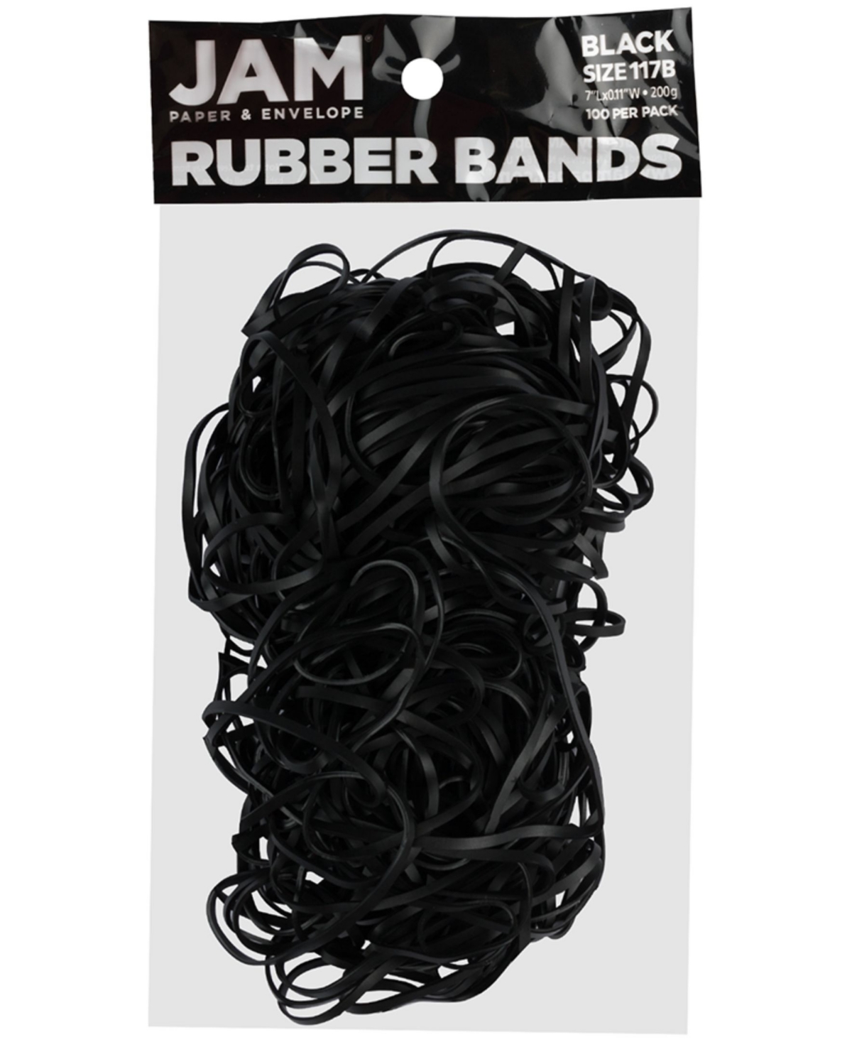 Shop Jam Paper Durable Rubber Bands In Black