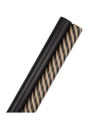 JAM Paper GiFoot Wrap - Stripes Solids Combo Wrapping Paper - 50 Square ...