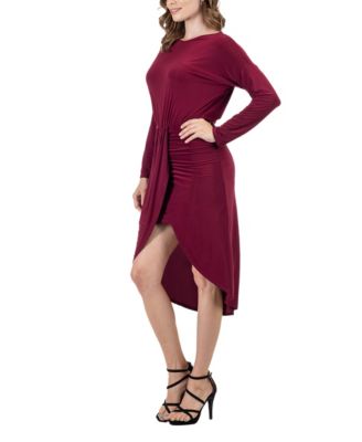 Women's Long Sleeve Knee Length Dress