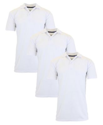 Men's Dry Fit Moisture-Wicking Polo Shirt, Pack of 3