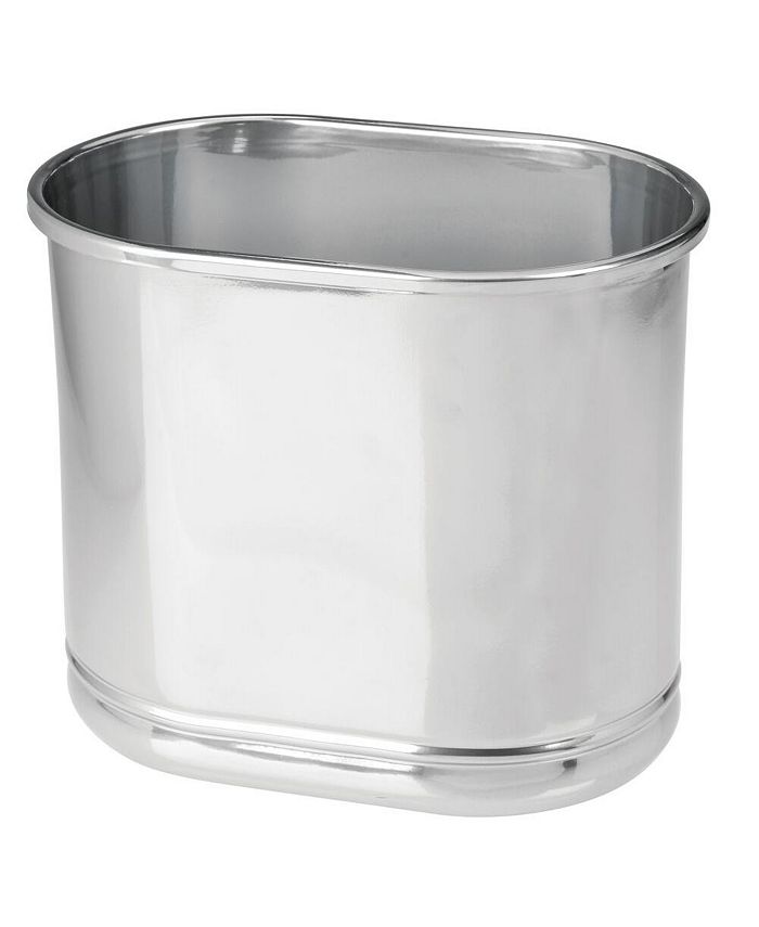 mDesign Metal Oval Bathroom Trash Can Wastebasket - Macy's