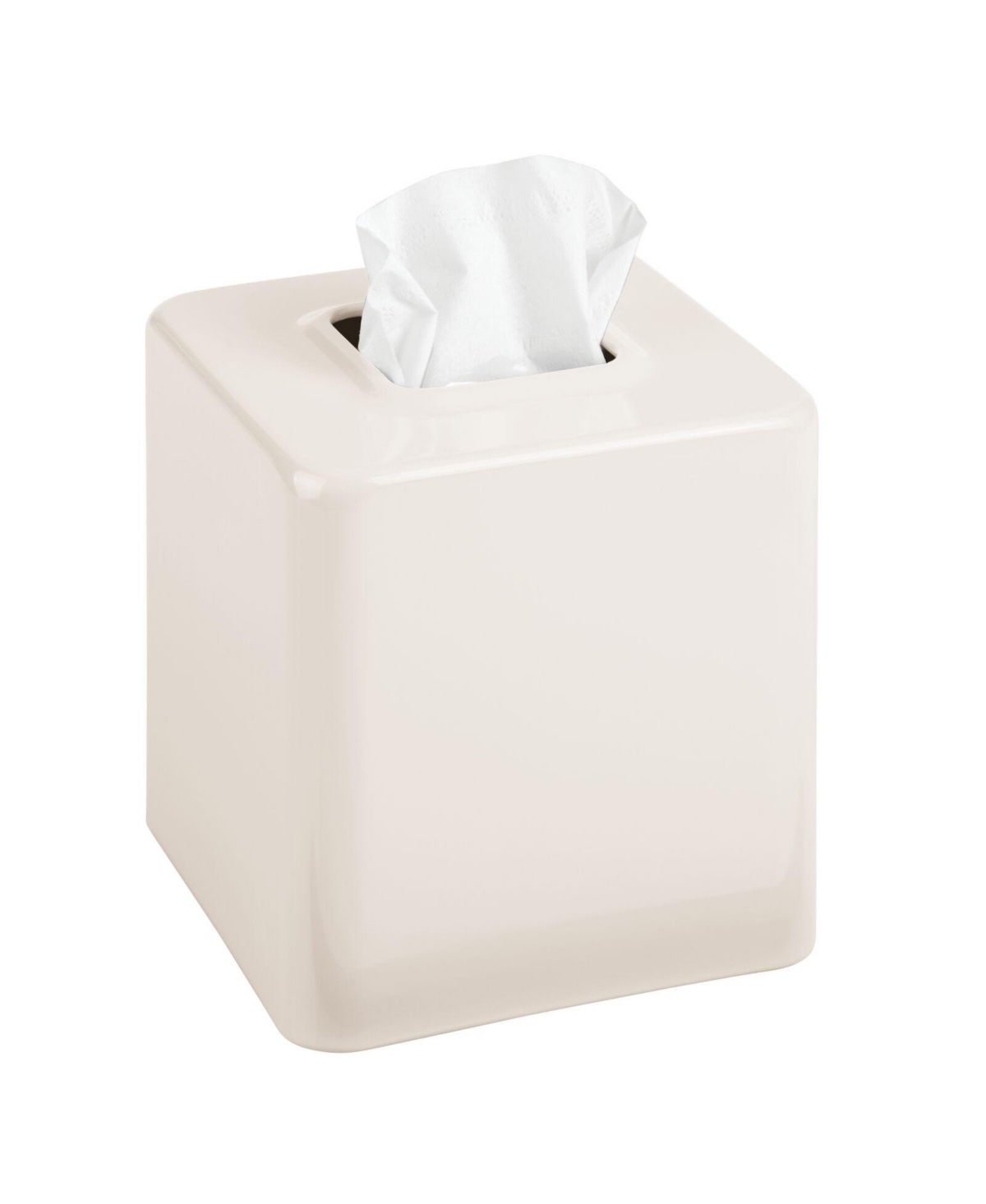 mDesign Metal Square Modern Tissue Box Cover Holder for Bathroom