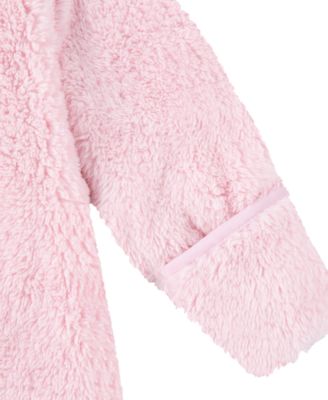 Baby Boys and Girls Hooded Sherpa Coverall