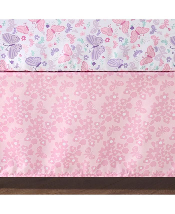 The Peanutshell Pink and Purple Butterfly Song 7 Piece Baby Girl