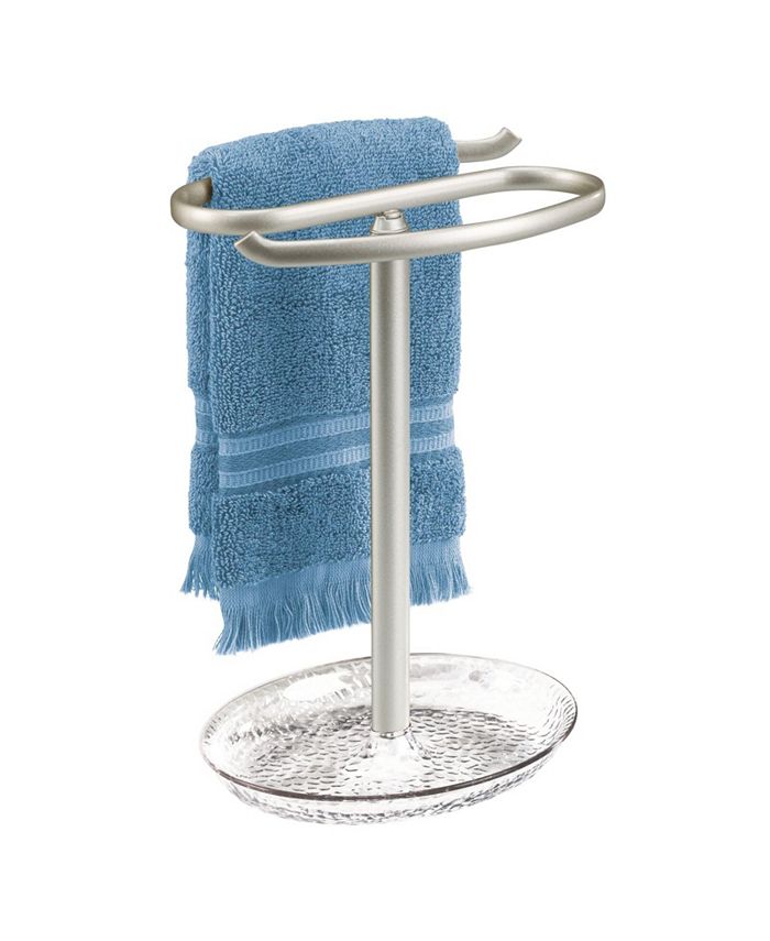 mDesign Steel Fingertip Towel Rack Stand with Tray Macy's