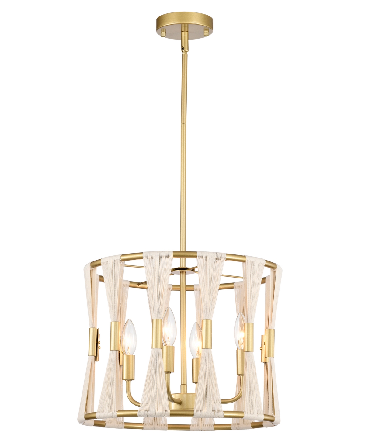 Home Accessories Adeline 16" 4-light Indoor Finish Chandelier With Light Kit In Brass