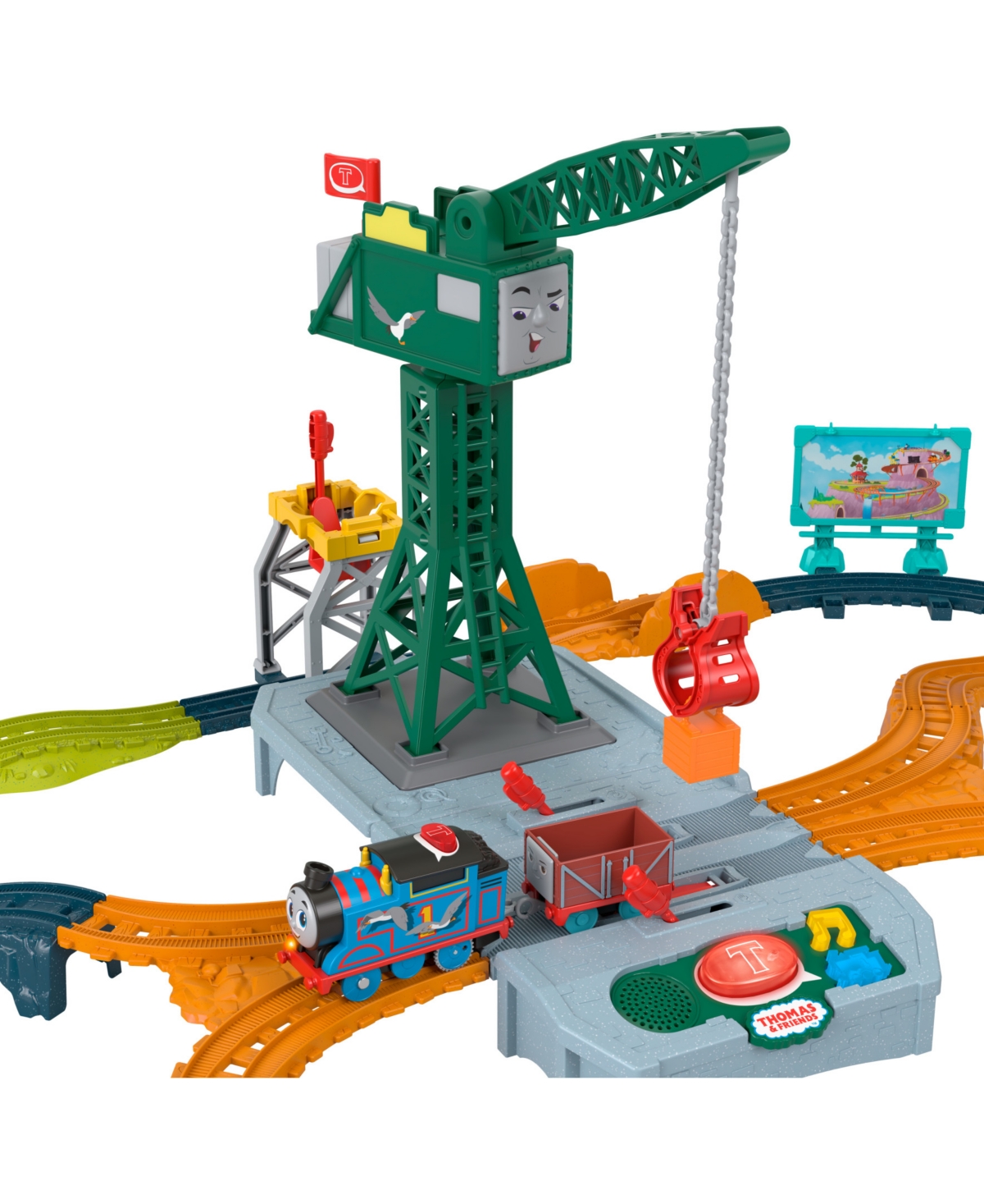 Fisher Price Thomas and Friends Talking Cranky Delivery Train Set with Songs Sounds and Phrases for Kids