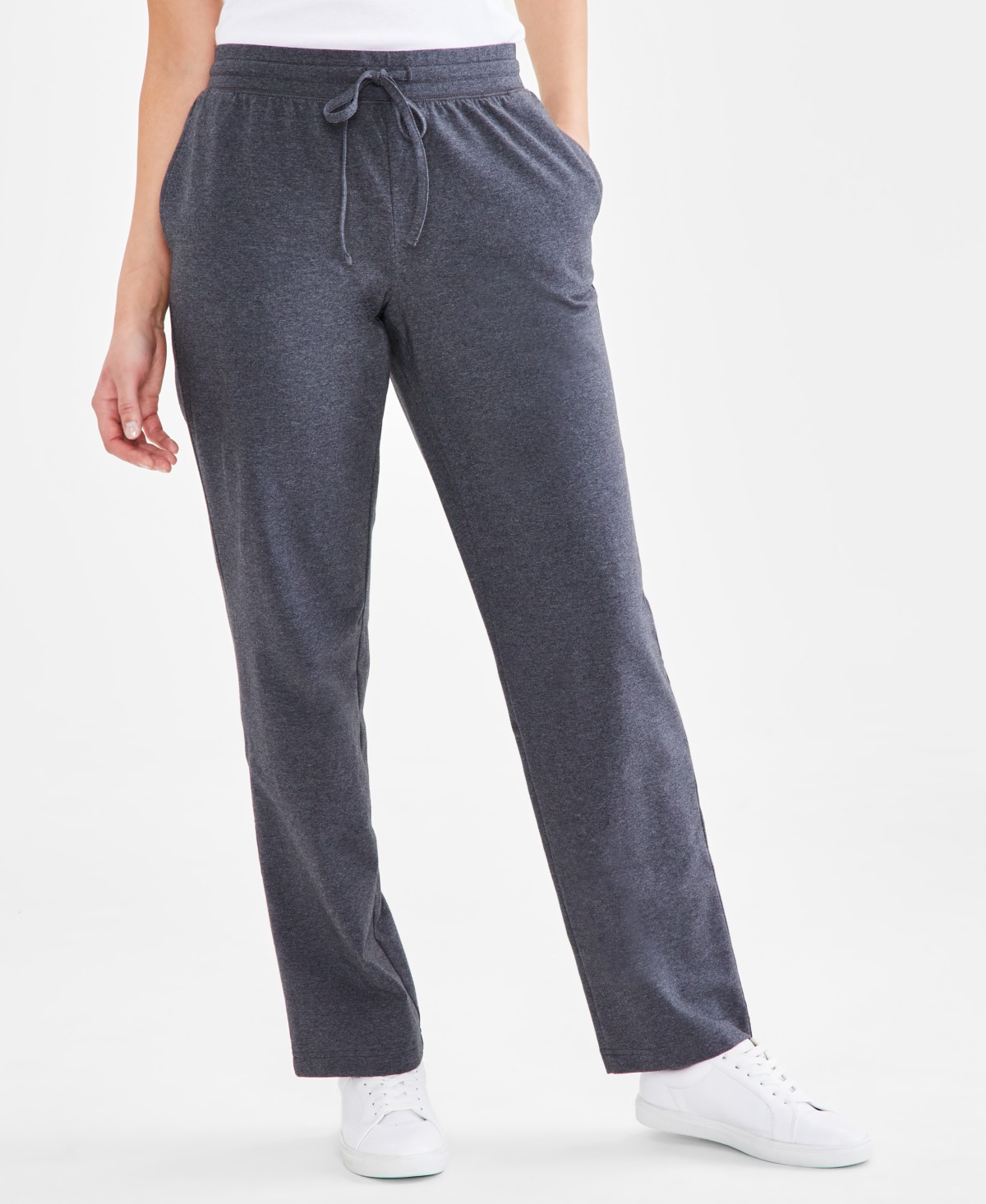 Женские Style & Co Women's Mid Rise Drawstring-Waist Sweatpants — фото 1