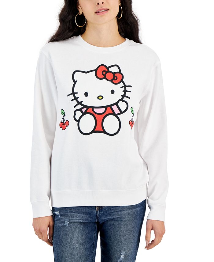 Love Tribe Juniors' Hello Kitty Cherry Graphic Sweatshirt - Macy's