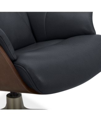 Janer Leather Swivel Chair, Created for Macy's
