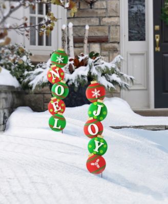 42" H Metal Joy Ornament Yard Stake or Wall Decor