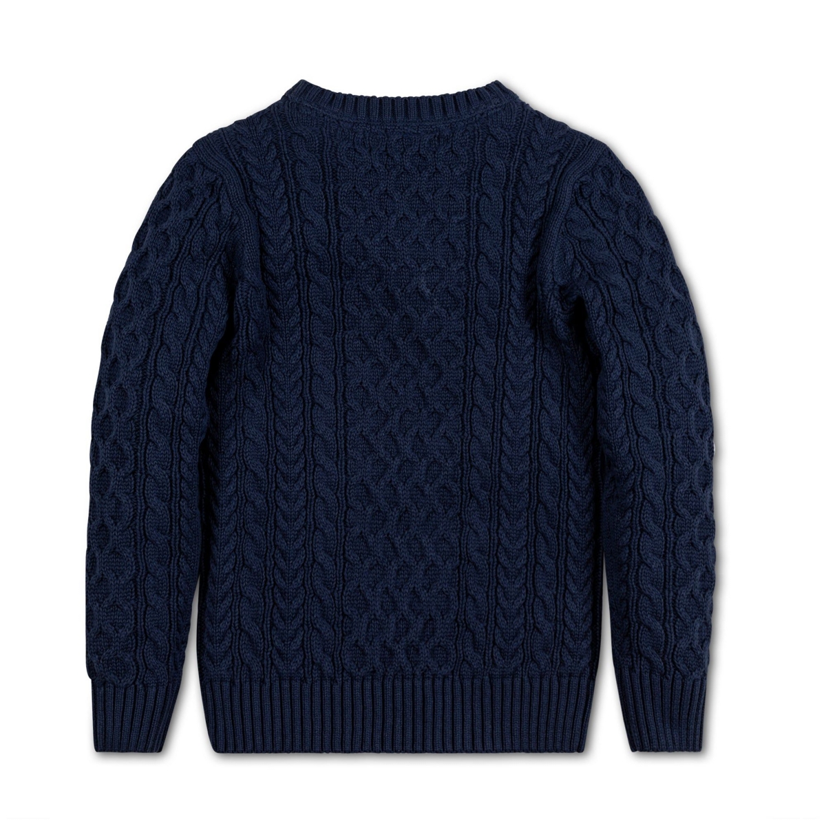Hope & Henry Baby Boys Organic Long Sleeve Fisherman Cable Pullover Sweater
